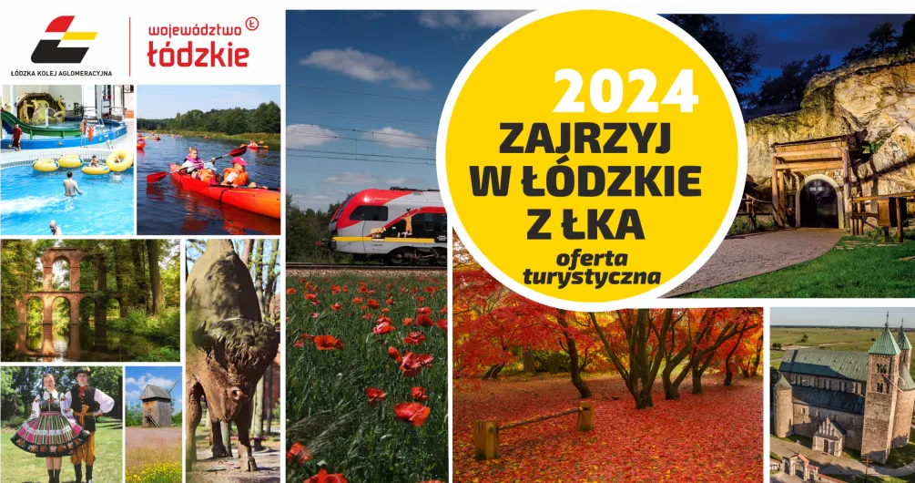 plakat zachęcający do oferty Zajrzyj w Łódzkie