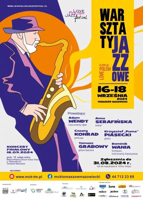 Plakat zapraszający na warsztaty w ramach 8. Love Polish Jazz Festival