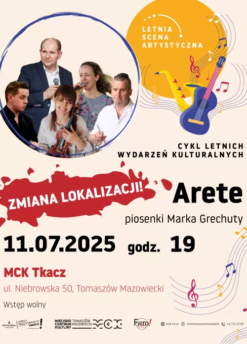 plakat letnia scena artystczna Arete