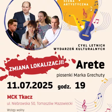plakat letnia scena artystczna Arete