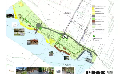 zdjęcie przedstawia plan zagospodarowania terenów nad zatoką w Treście