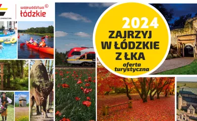 plakat zachęcający do oferty Zajrzyj w Łódzkie