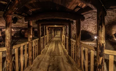 Wnętrze Podziemnej Trasy Turystycznej Groty Nagórzyckie